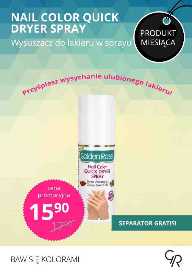 Paznokcie zawsze na czas! Golden Rose przyspiesza ich wysychanie!