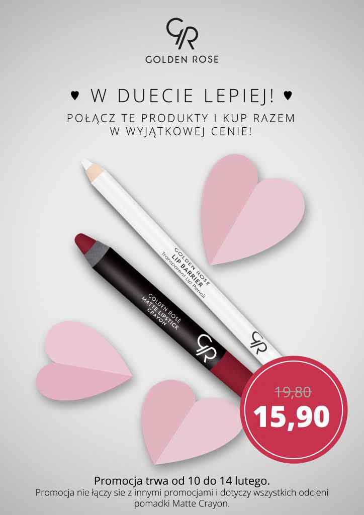 Czas na ponętne usta! Wyjątkowa walentynkowa promocja Golden Rose!
