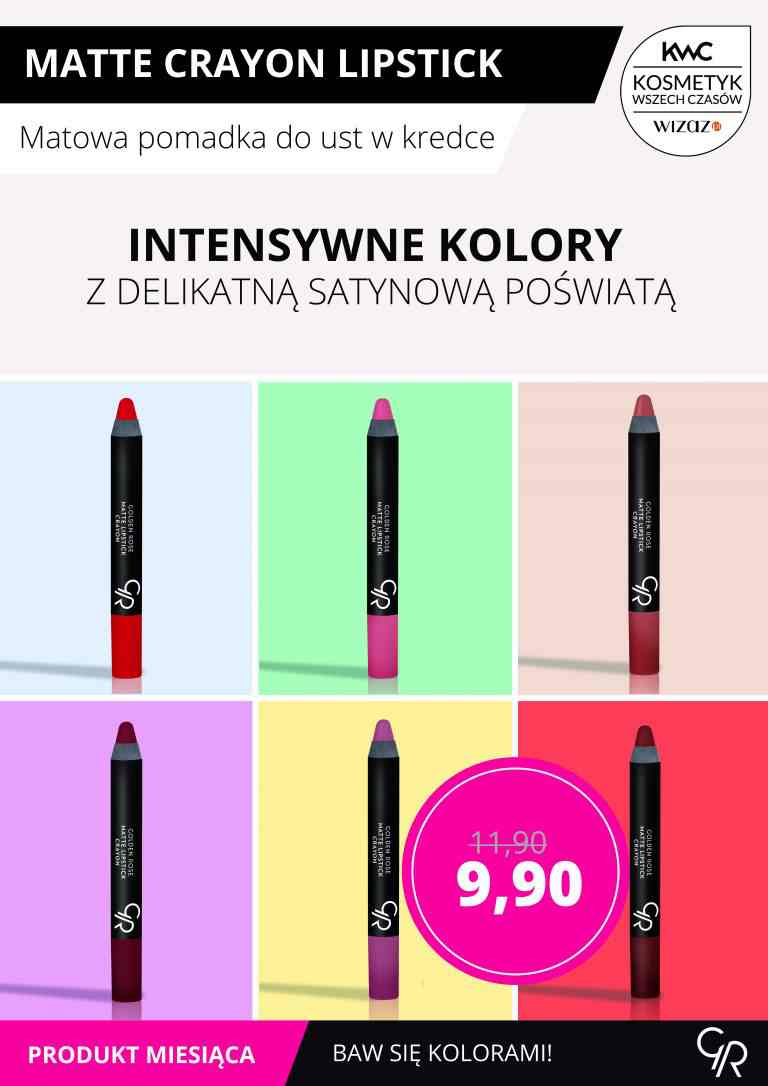 Matowe pomadki w kredce – Matte Crayon produktem miesiąca!