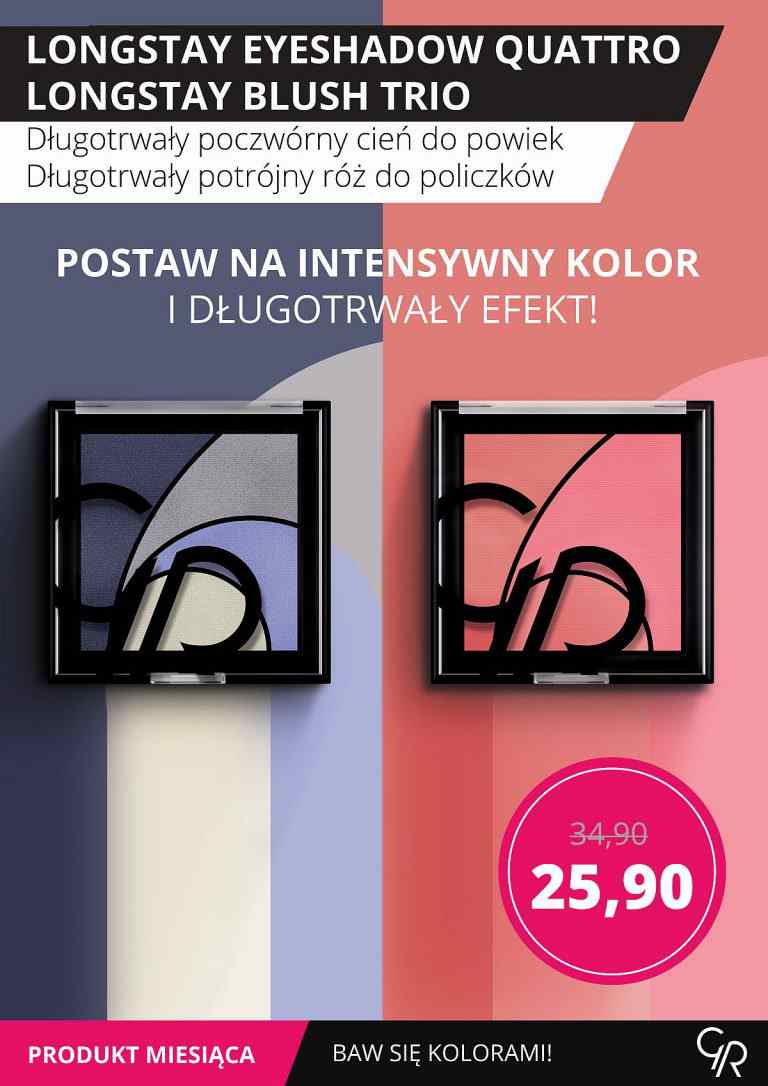 Postaw na długotrwałe i efektowne wykończenie oczu i policzków.